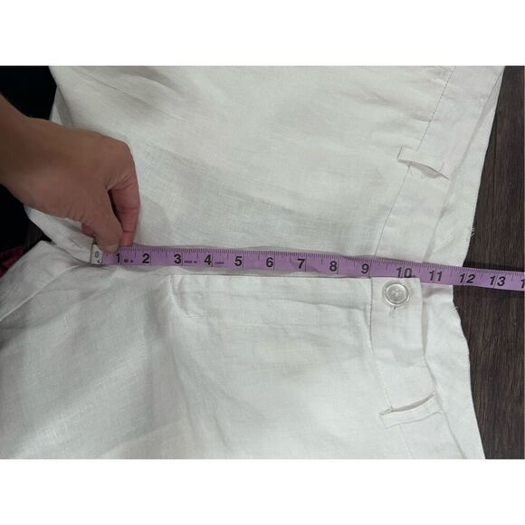 Tasso Elba White Linen Straight Men's Pants Size 34x32 Beachy Coastal Breathable - Picture 11 of 12